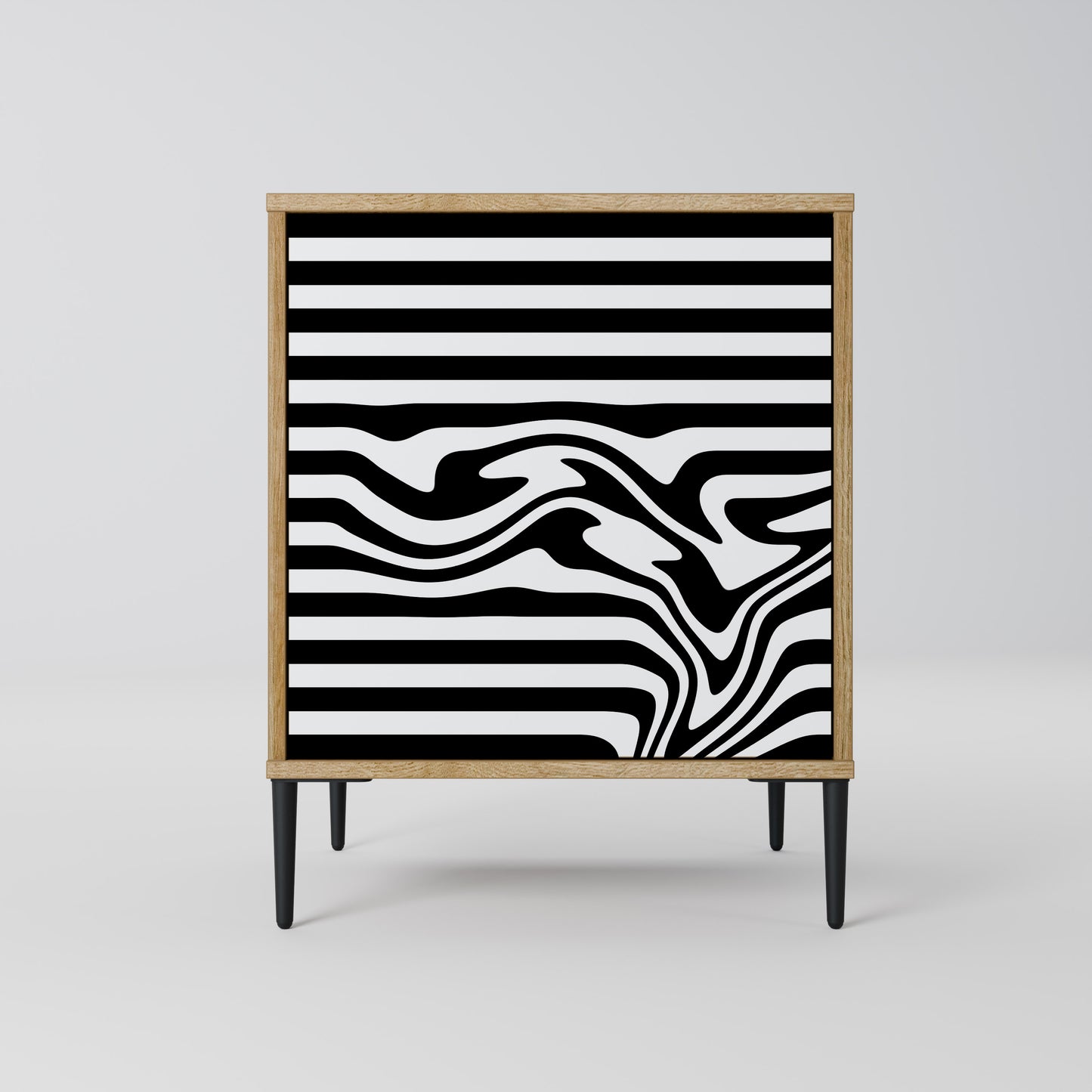 SPECTRA SHOWCASE Credenza a 1 anta effetto rovere