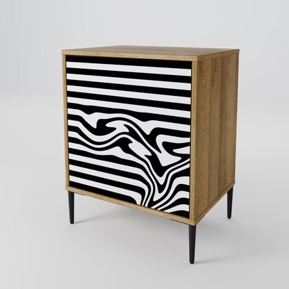 SPECTRA SHOWCASE Credenza a 1 anta effetto rovere