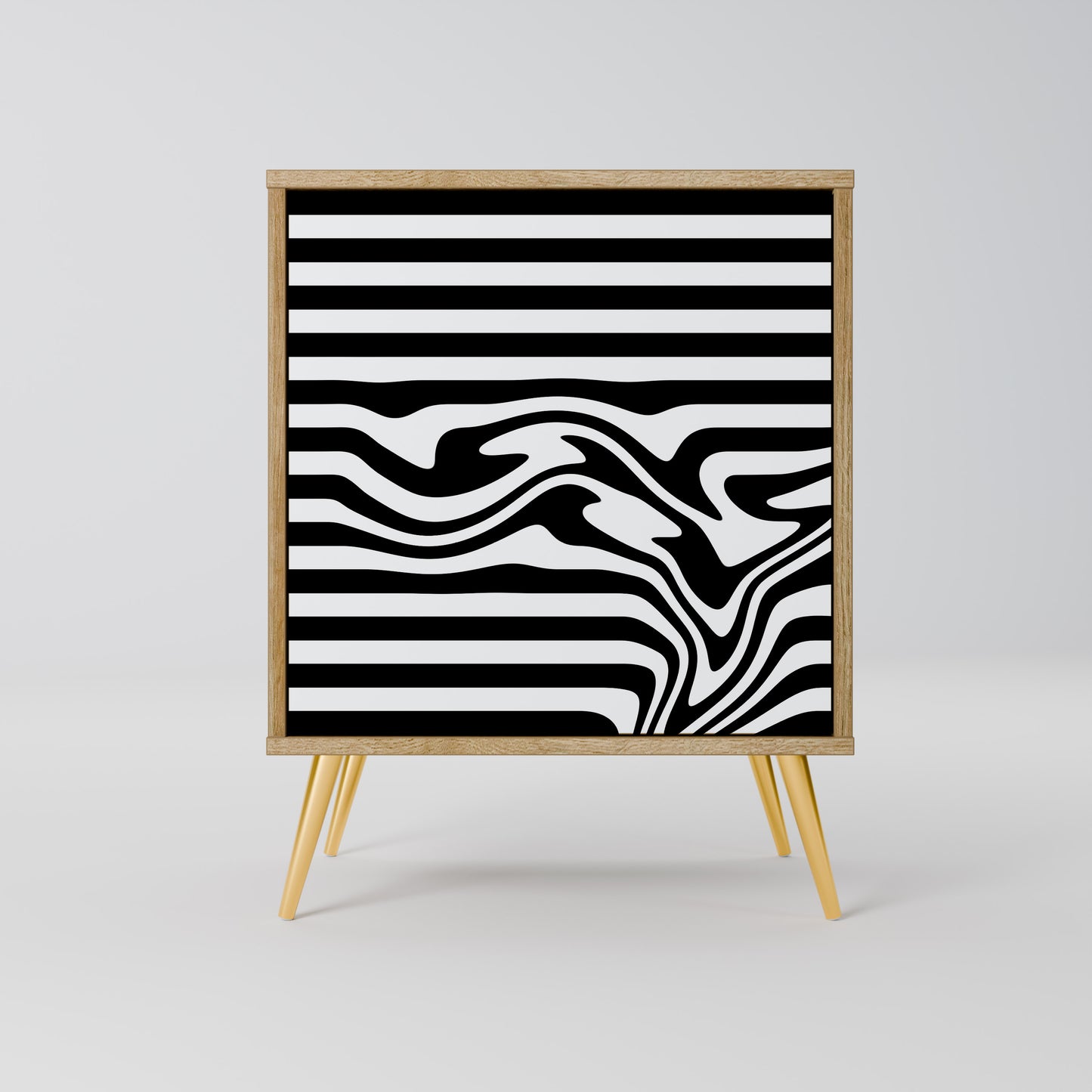 SPECTRA SHOWCASE Credenza a 1 anta effetto rovere