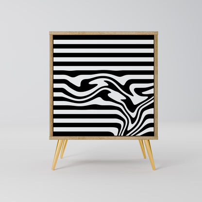 SPECTRA SHOWCASE Credenza a 1 anta effetto rovere