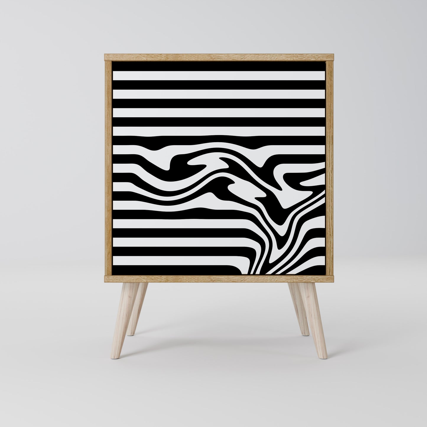 SPECTRA SHOWCASE Credenza a 1 anta effetto rovere