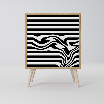 SPECTRA SHOWCASE Credenza a 1 anta effetto rovere