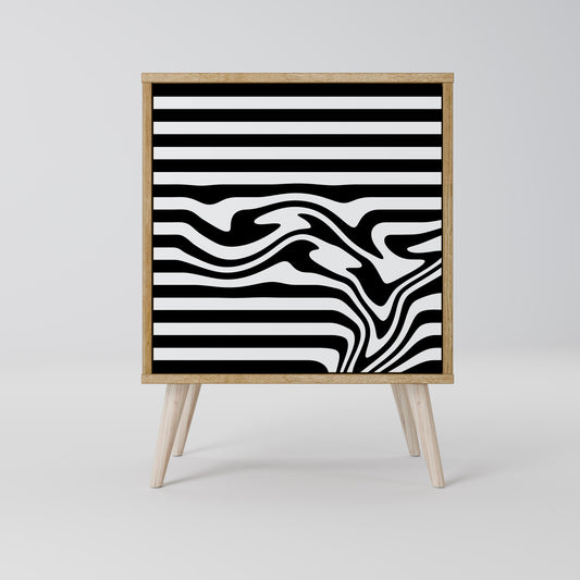 SPECTRA SHOWCASE Credenza a 1 anta effetto rovere