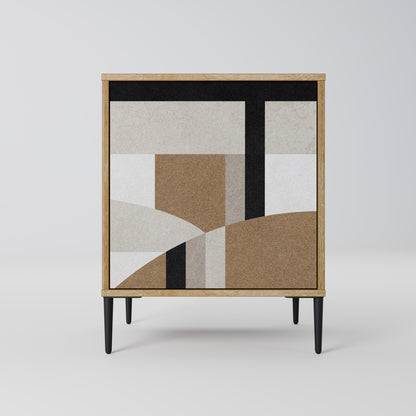 Credenza DELICATE MEMENTO a 1 anta effetto rovere