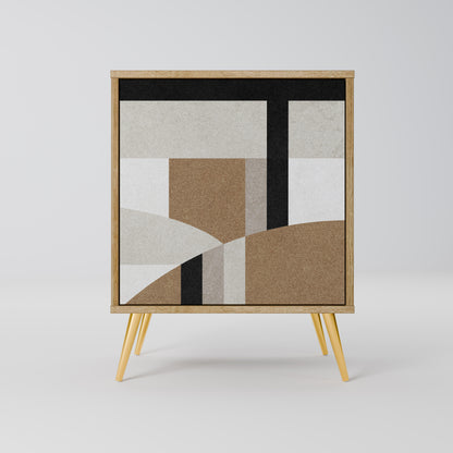 Credenza DELICATE MEMENTO a 1 anta effetto rovere