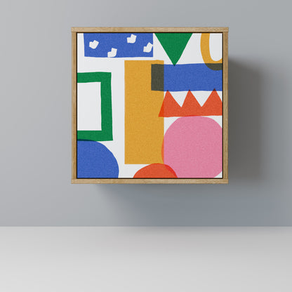 Credenza GEOMETRIC GLIMMER a 1 anta effetto rovere