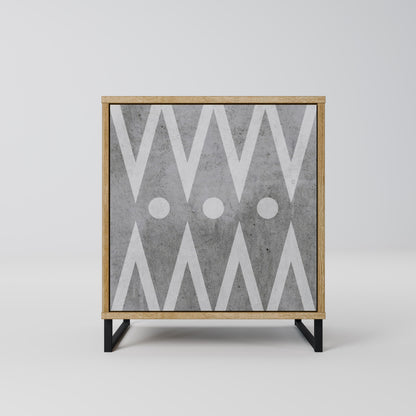 SHARP EDGES 1-Door Sideboard in Oak Effect