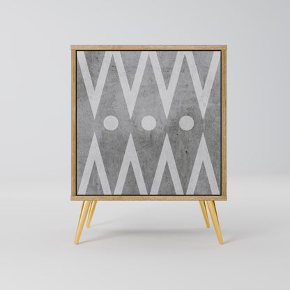 SHARP EDGES 1-Door Sideboard in Oak Effect