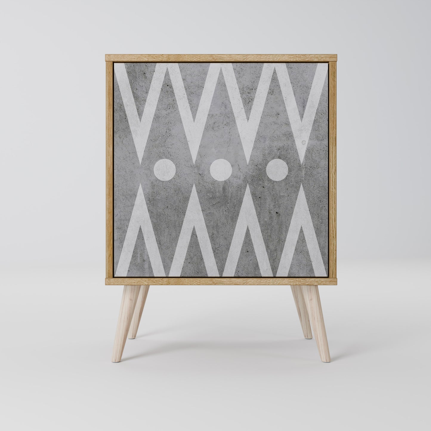 SHARP EDGES 1-Door Sideboard in Oak Effect