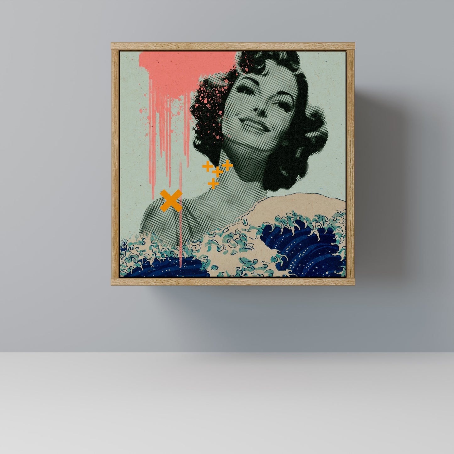 Credenza KANAGAWA BEAUTY a 1 anta effetto rovere