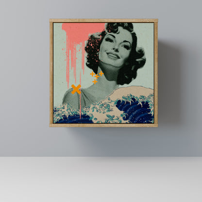 Credenza KANAGAWA BEAUTY a 1 anta effetto rovere