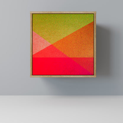 Credenza VIVID GEOMETRY a 1 anta effetto rovere