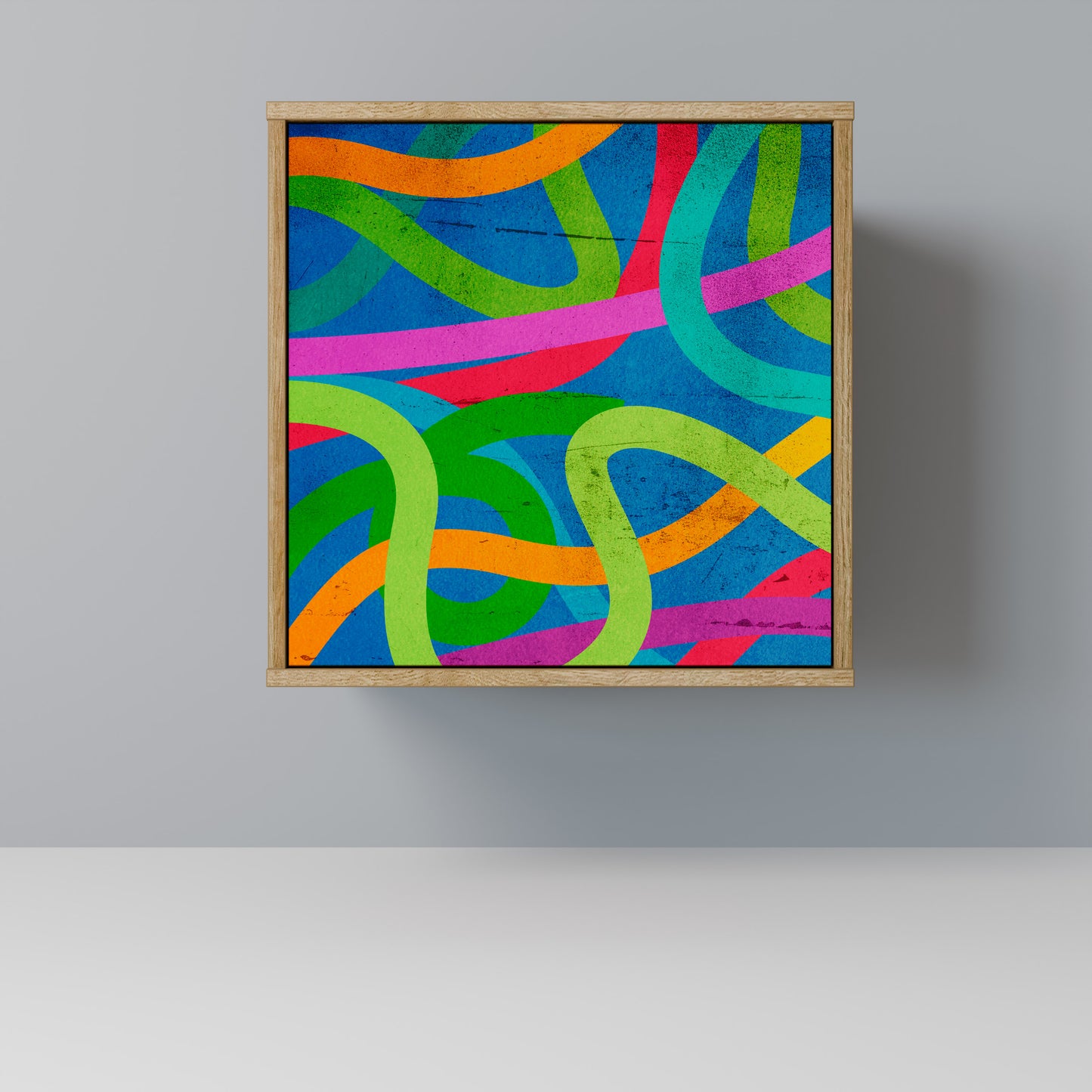 STREAMER TANGLE Madia a 1 anta effetto rovere