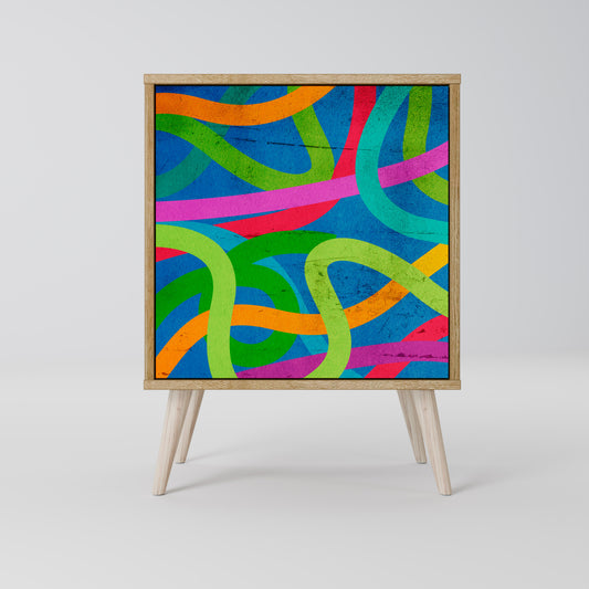 STREAMER TANGLE 1-Door Sideboard in Oak Effect