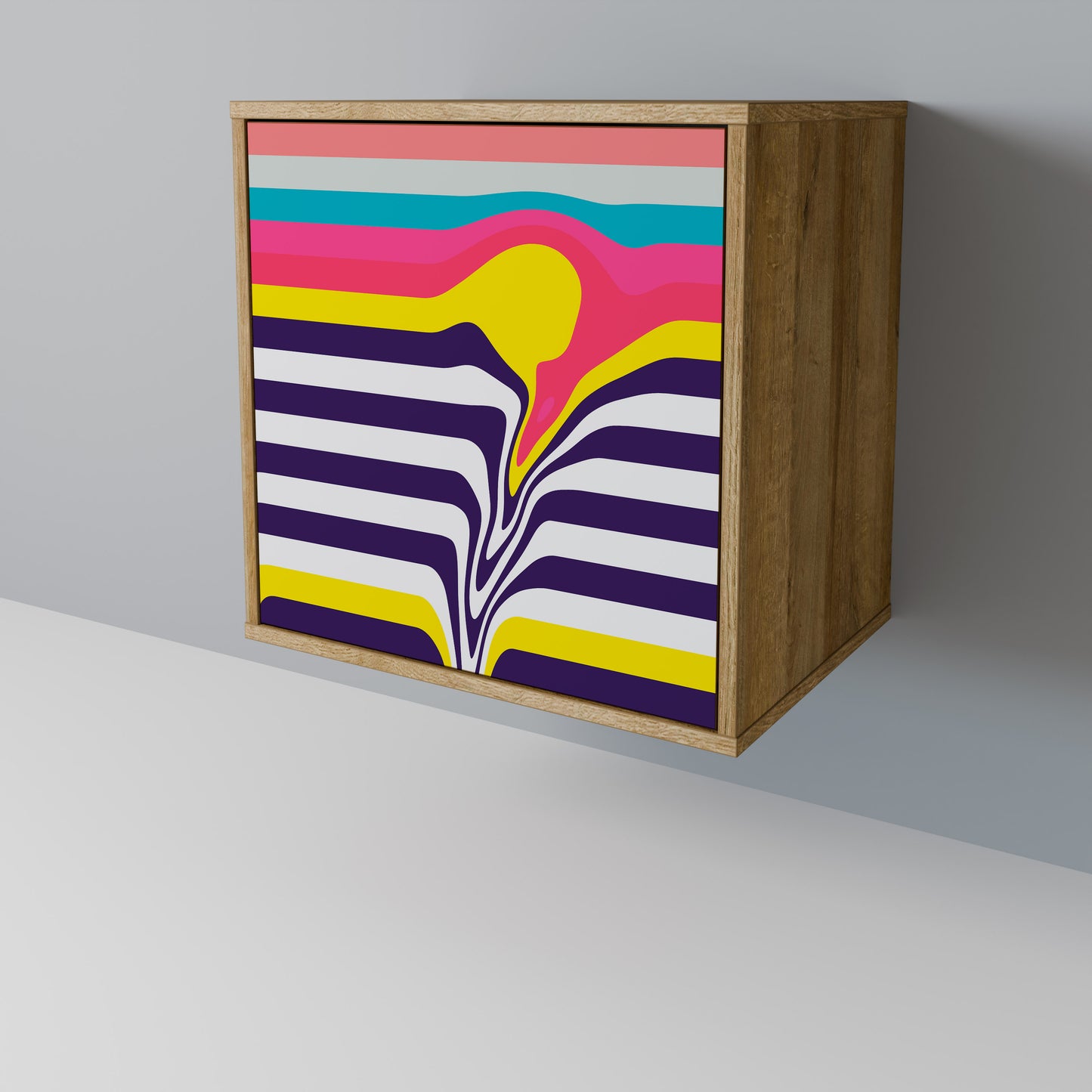 TONE COLLAPSE Madia a 1 anta effetto rovere