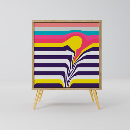 TONE COLLAPSE Madia a 1 anta effetto rovere