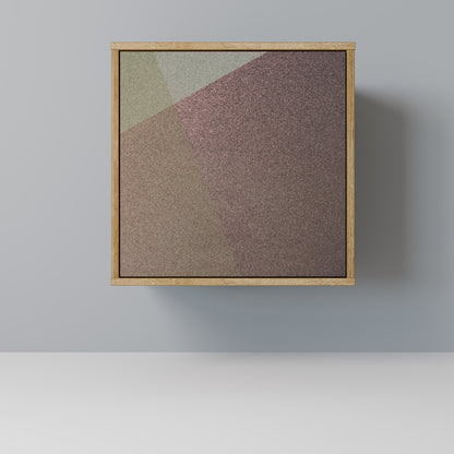 Credenza BEIGE GEOMETRY a 1 anta effetto rovere