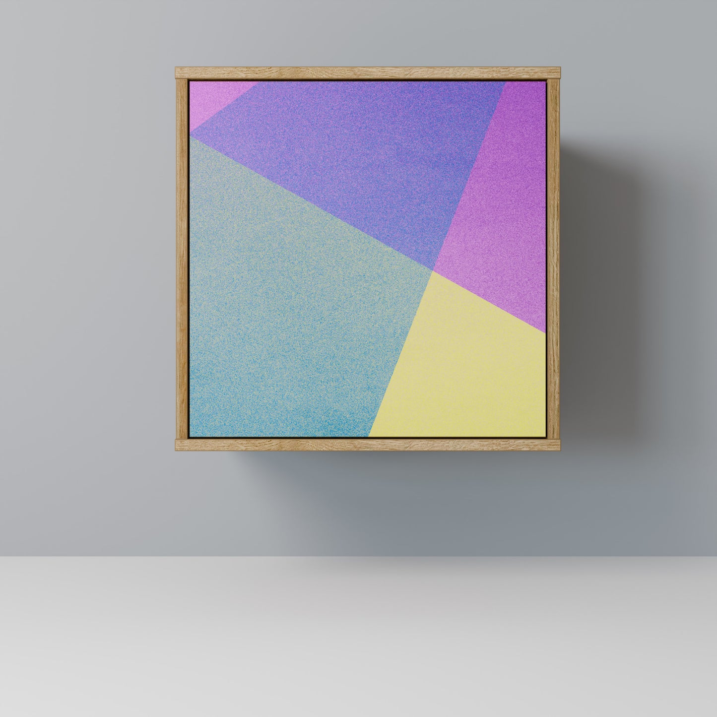 BRIGHT GEOMETRY 1-Door Sideboard in Oak Effect