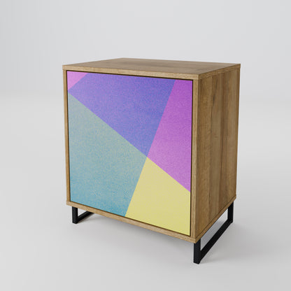 BRIGHT GEOMETRY 1-Door Sideboard in Oak Effect