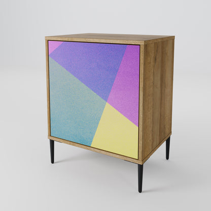 BRIGHT GEOMETRY 1-Door Sideboard in Oak Effect