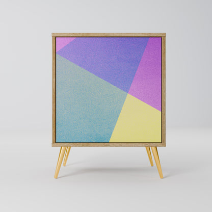 BRIGHT GEOMETRY 1-Door Sideboard in Oak Effect