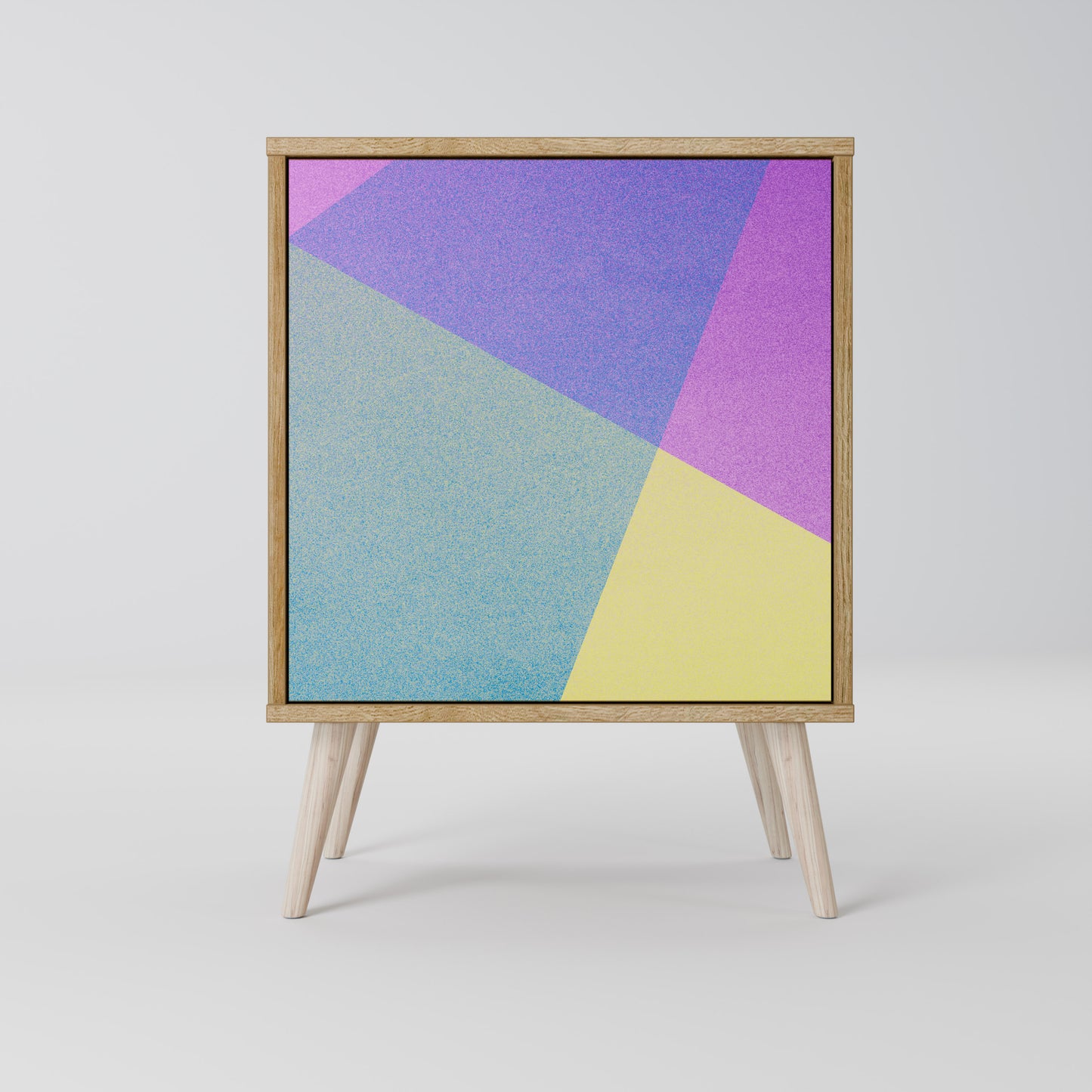 BRIGHT GEOMETRY 1-Door Sideboard in Oak Effect