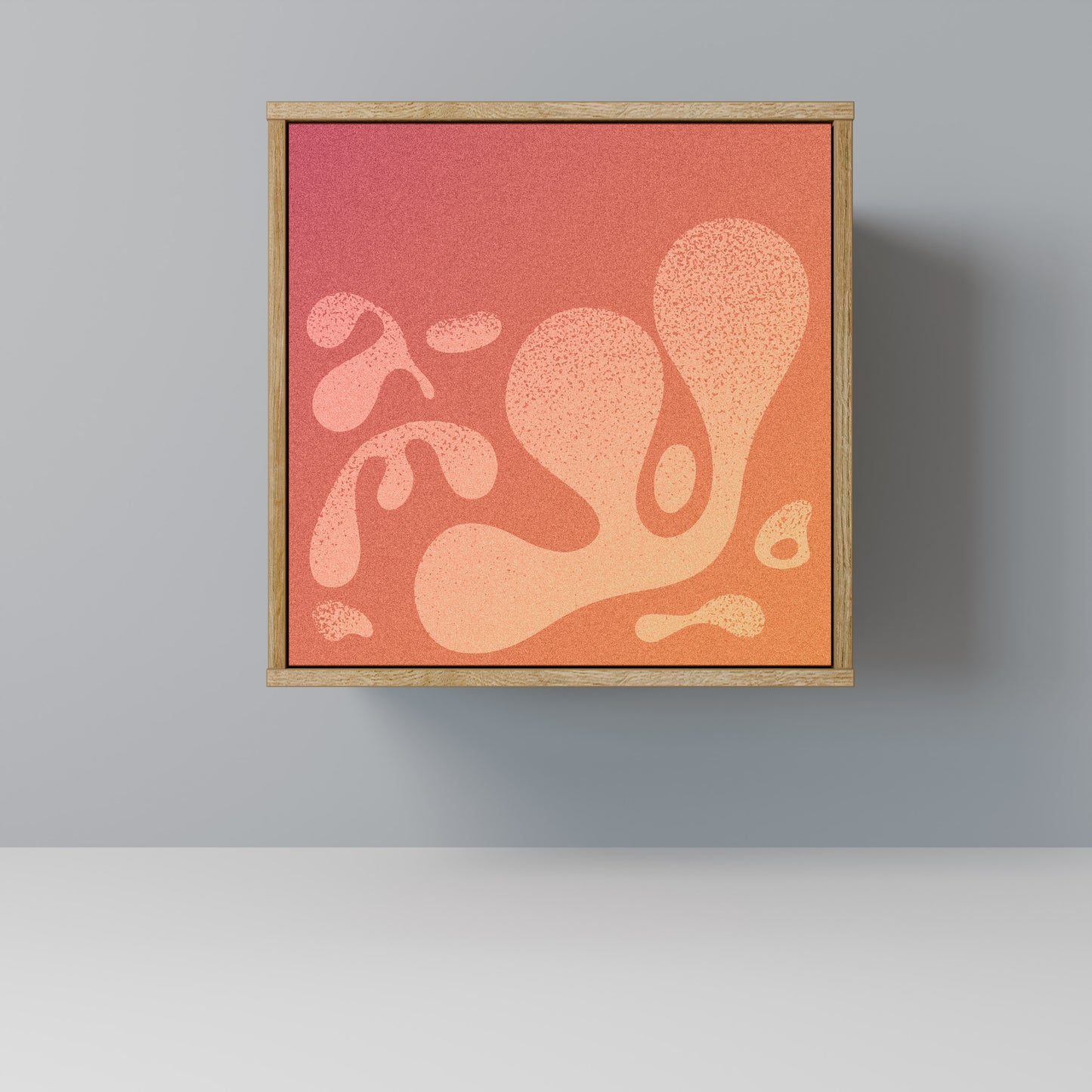 Credenza IRREGULAR PINK a 1 anta effetto rovere