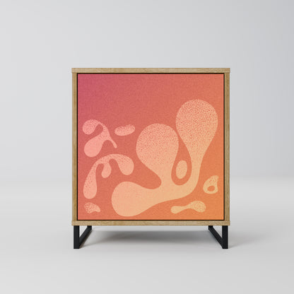 Credenza IRREGULAR PINK a 1 anta effetto rovere