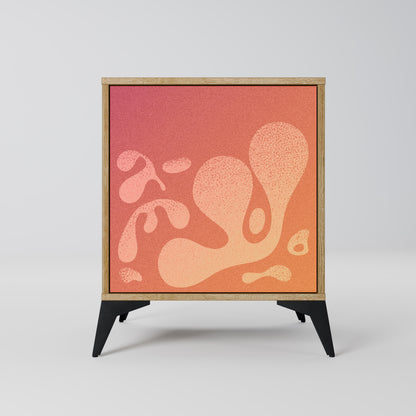 Credenza IRREGULAR PINK a 1 anta effetto rovere