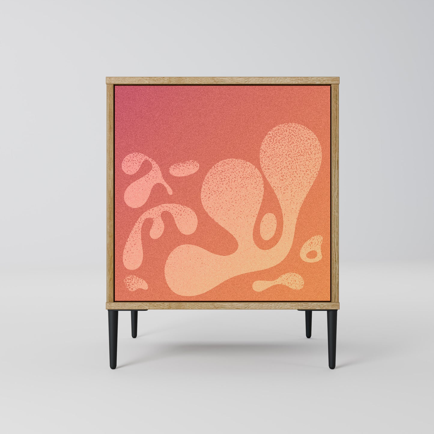 Credenza IRREGULAR PINK a 1 anta effetto rovere