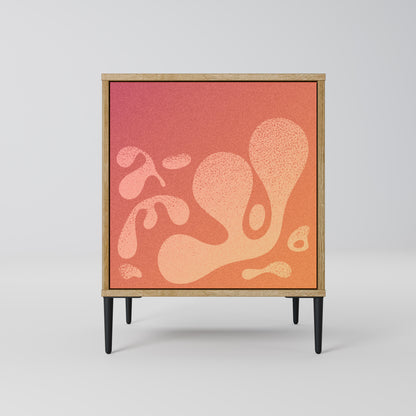 Credenza IRREGULAR PINK a 1 anta effetto rovere