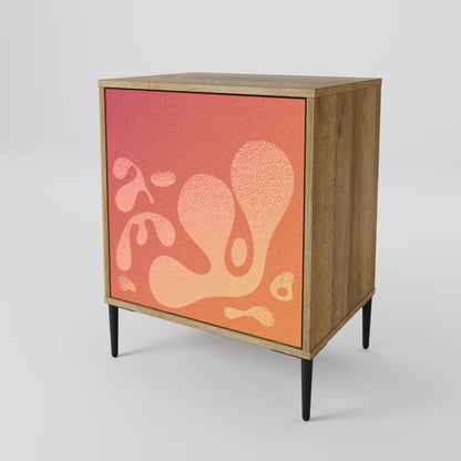 Credenza IRREGULAR PINK a 1 anta effetto rovere