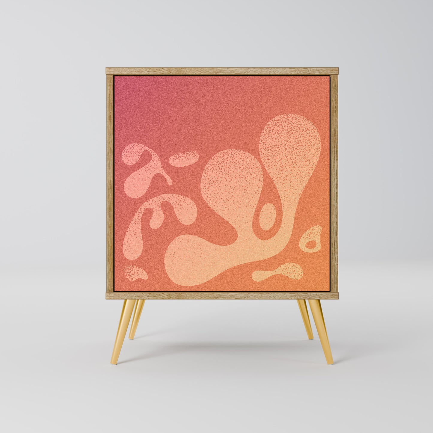 Credenza IRREGULAR PINK a 1 anta effetto rovere