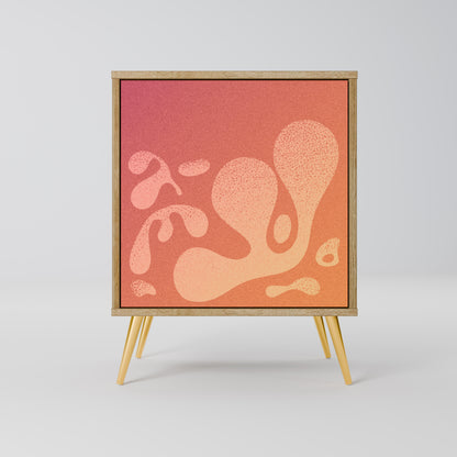 Credenza IRREGULAR PINK a 1 anta effetto rovere