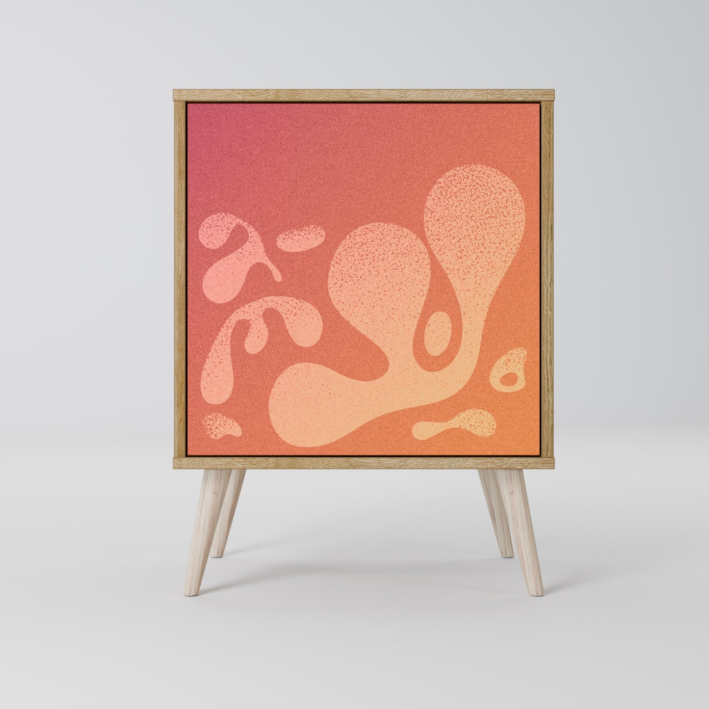 Credenza IRREGULAR PINK a 1 anta effetto rovere