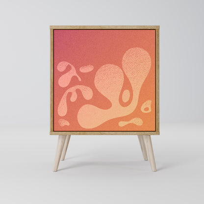 Credenza IRREGULAR PINK a 1 anta effetto rovere