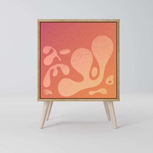 Credenza IRREGULAR PINK a 1 anta effetto rovere