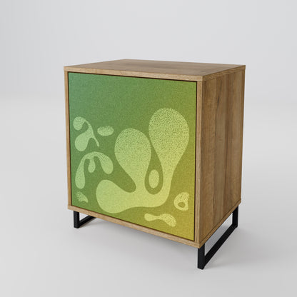 Credenza IRREGULAR BLUE a 1 anta effetto rovere