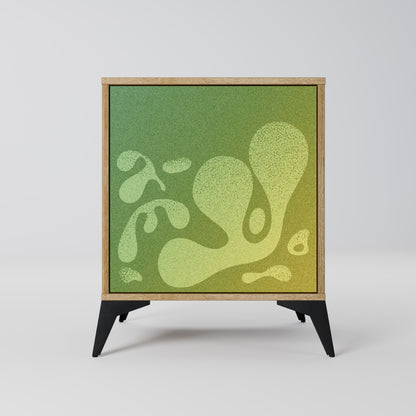 Credenza IRREGULAR BLUE a 1 anta effetto rovere