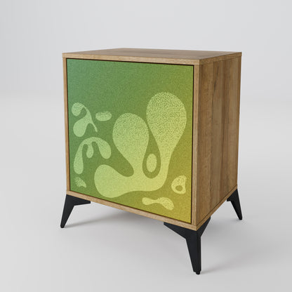 Credenza IRREGULAR BLUE a 1 anta effetto rovere