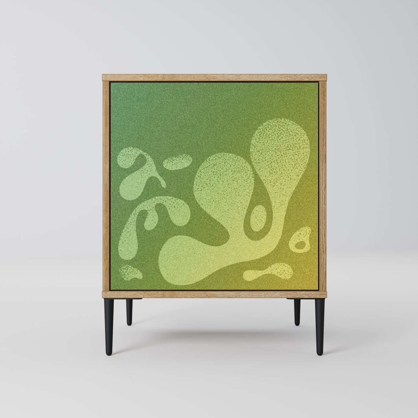 Credenza IRREGULAR BLUE a 1 anta effetto rovere