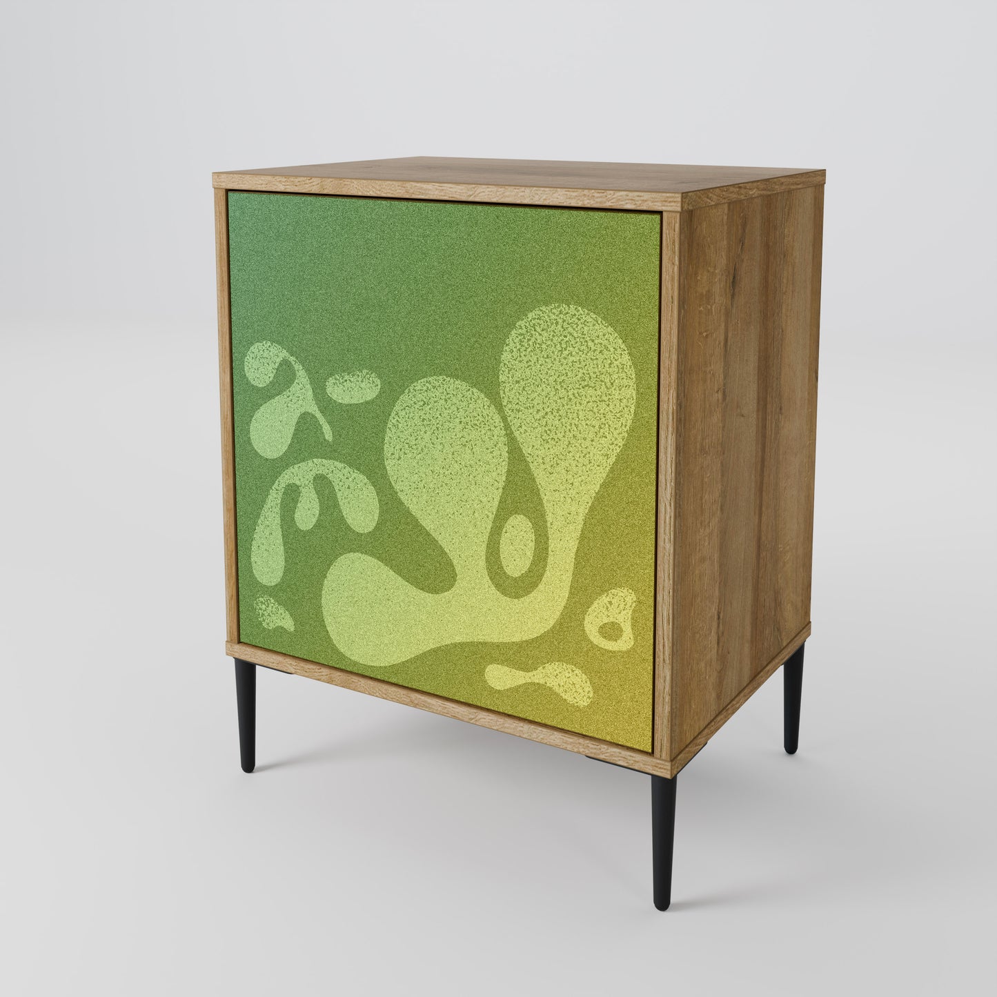 Credenza IRREGULAR BLUE a 1 anta effetto rovere