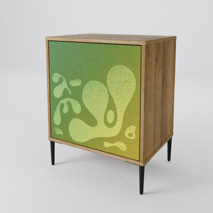 Credenza IRREGULAR BLUE a 1 anta effetto rovere