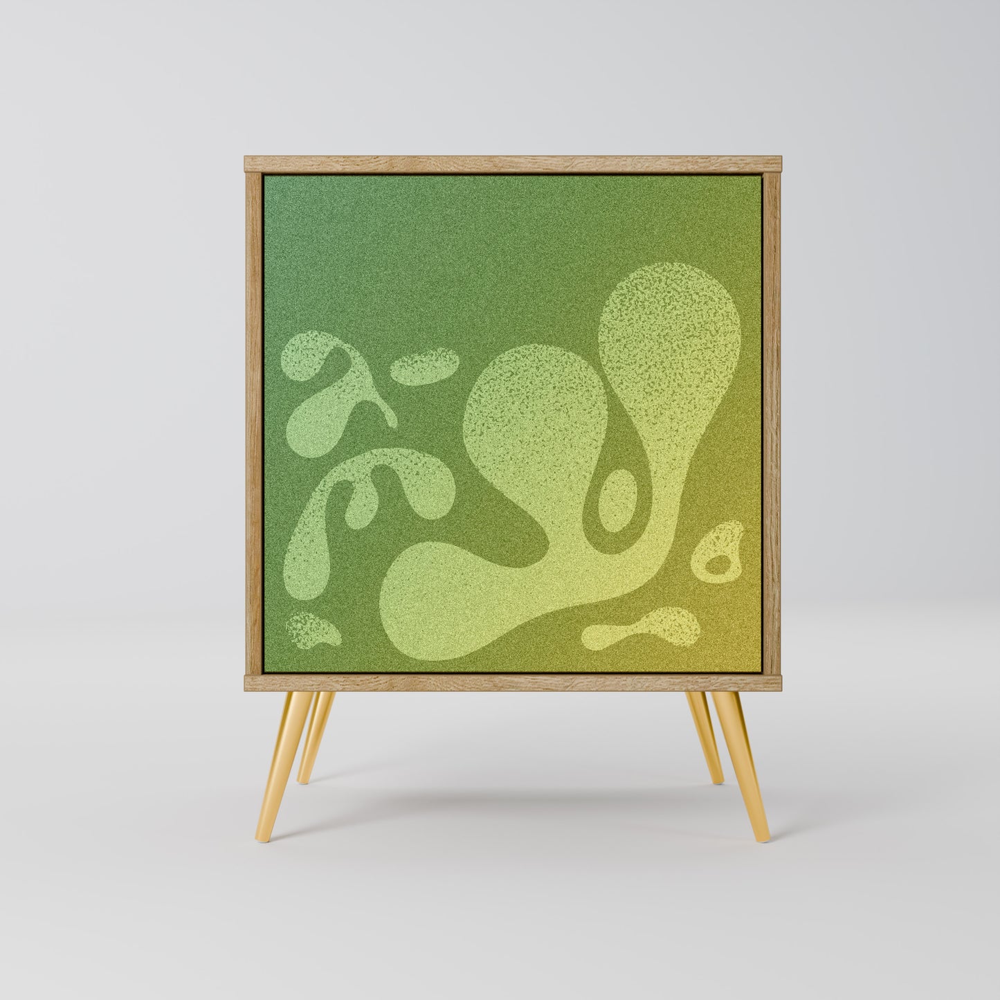 Credenza IRREGULAR BLUE a 1 anta effetto rovere