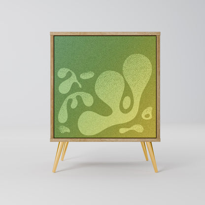 Credenza IRREGULAR BLUE a 1 anta effetto rovere