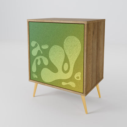 Credenza IRREGULAR BLUE a 1 anta effetto rovere