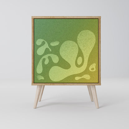 Credenza IRREGULAR BLUE a 1 anta effetto rovere