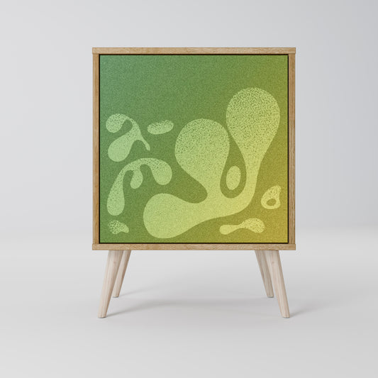 Credenza IRREGULAR BLUE a 1 anta effetto rovere