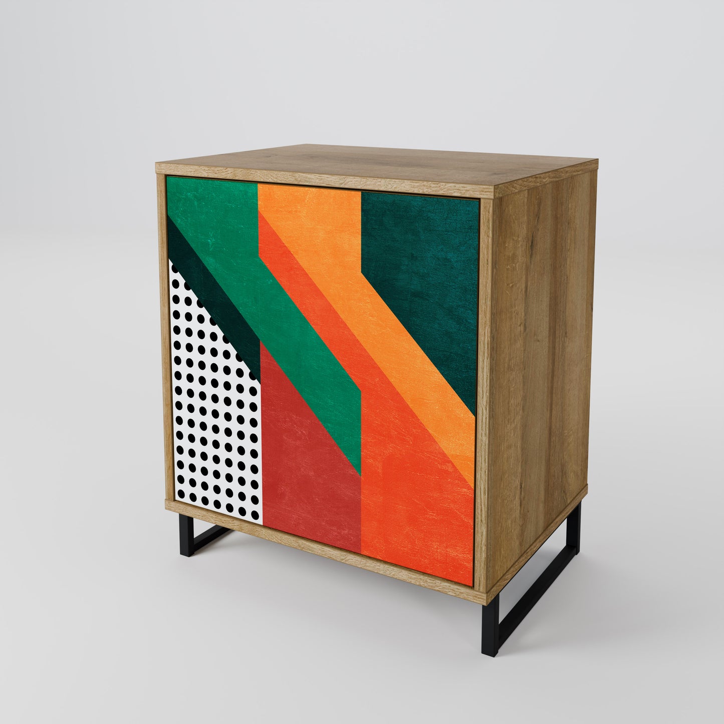 Credenza MAKESHIFT ARTISTRY a 1 anta effetto rovere