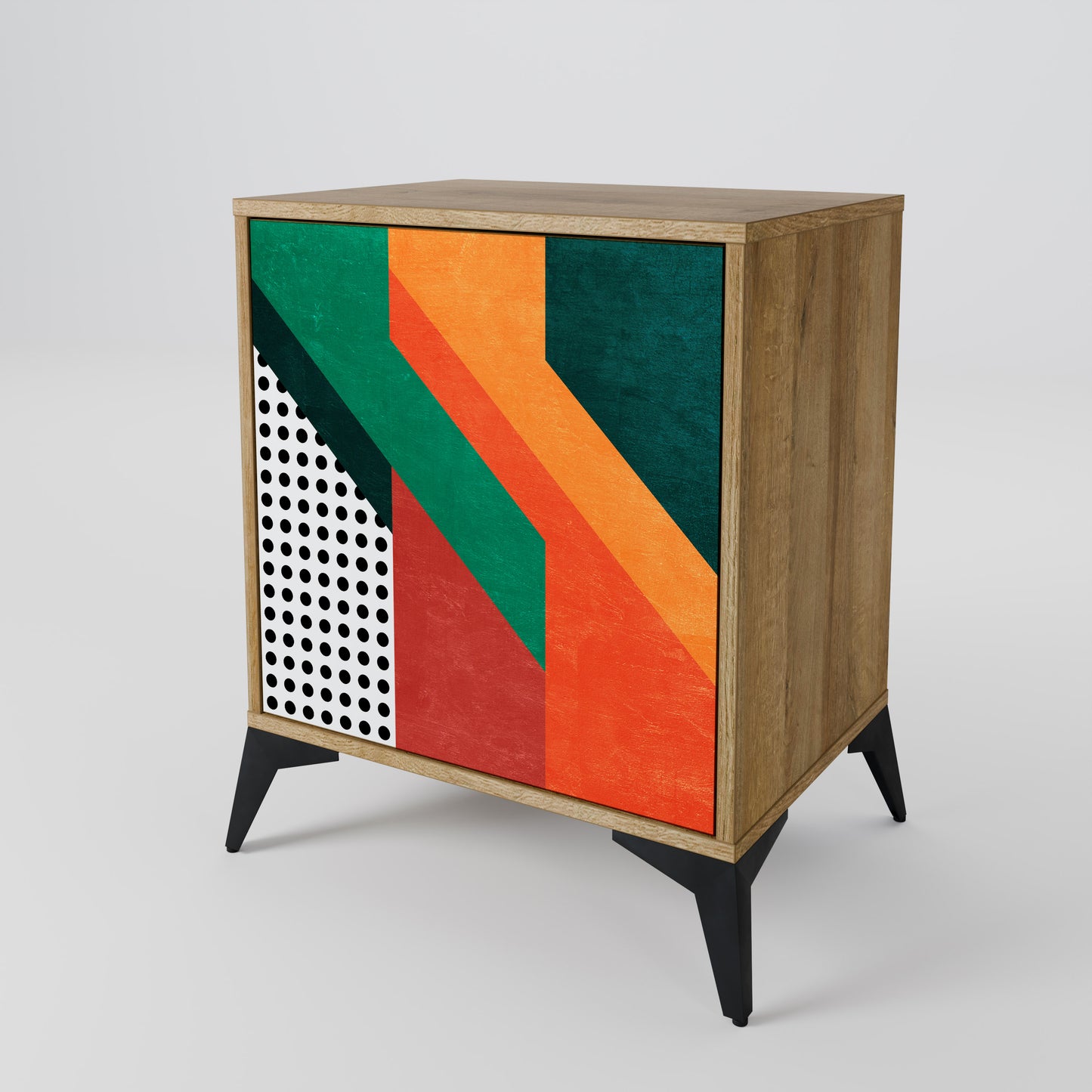 Credenza MAKESHIFT ARTISTRY a 1 anta effetto rovere